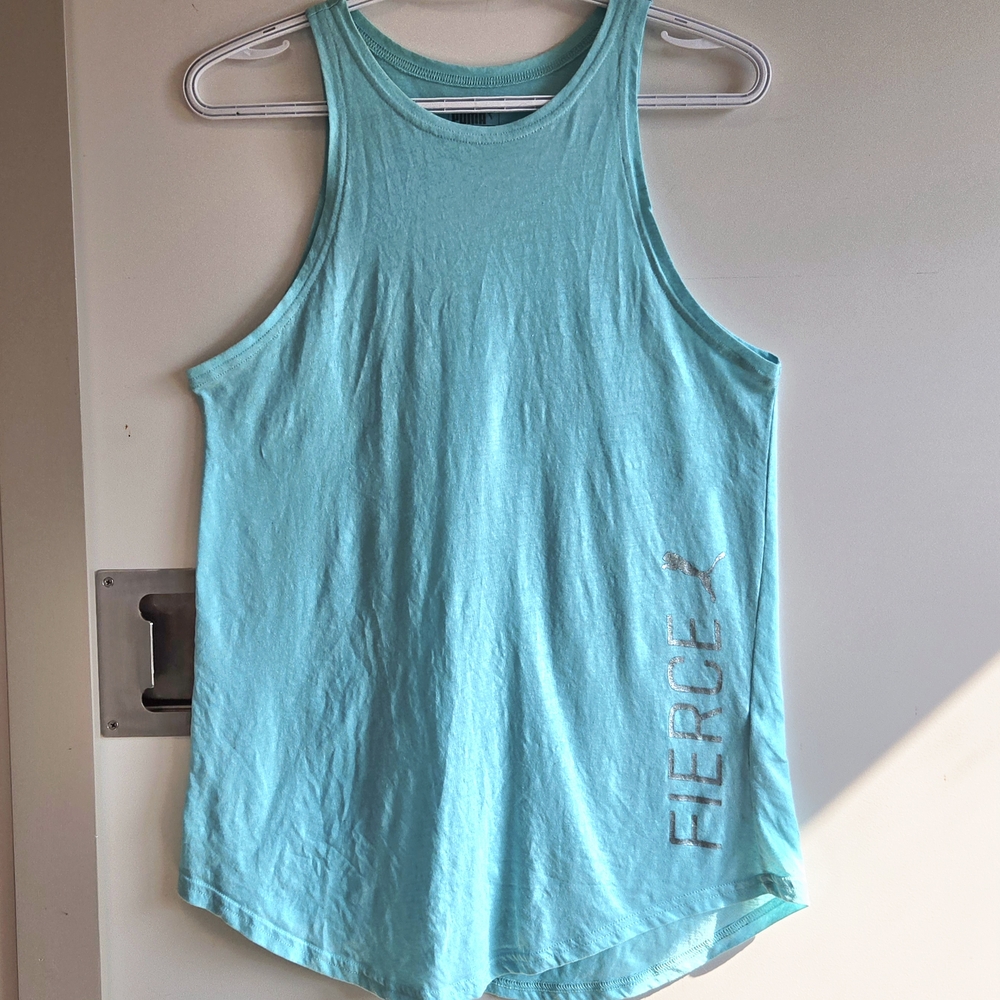 Puma Aqua Tank Top with Silver Logo